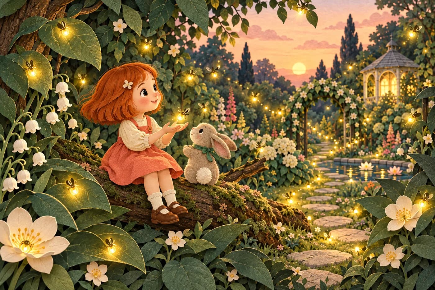 Сцена из сказки «Соня и сад светлячков»