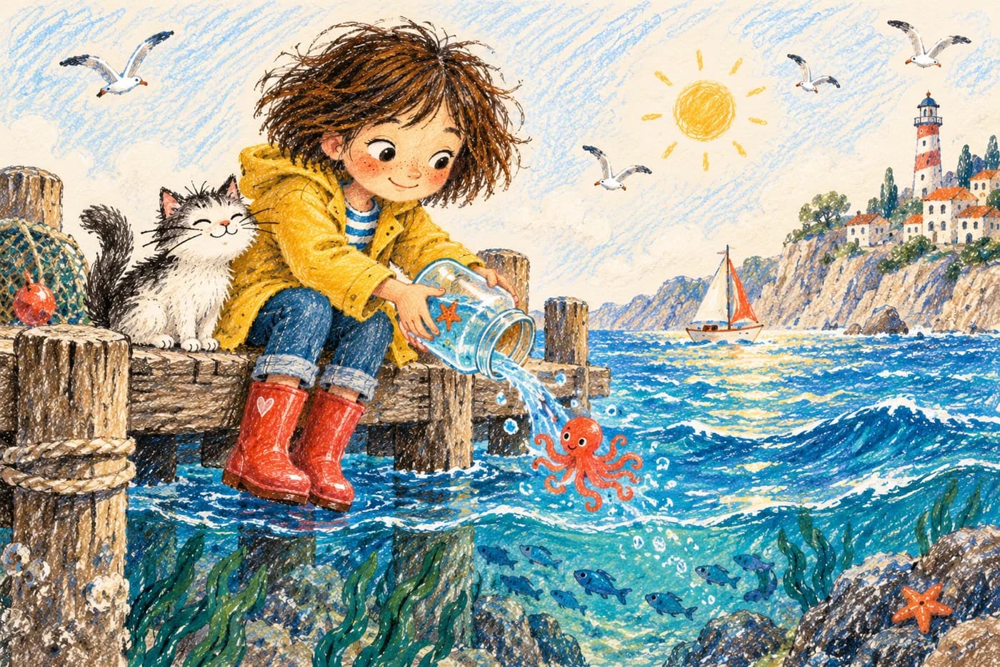 Сцена из сказки «Алиса и карманное море»