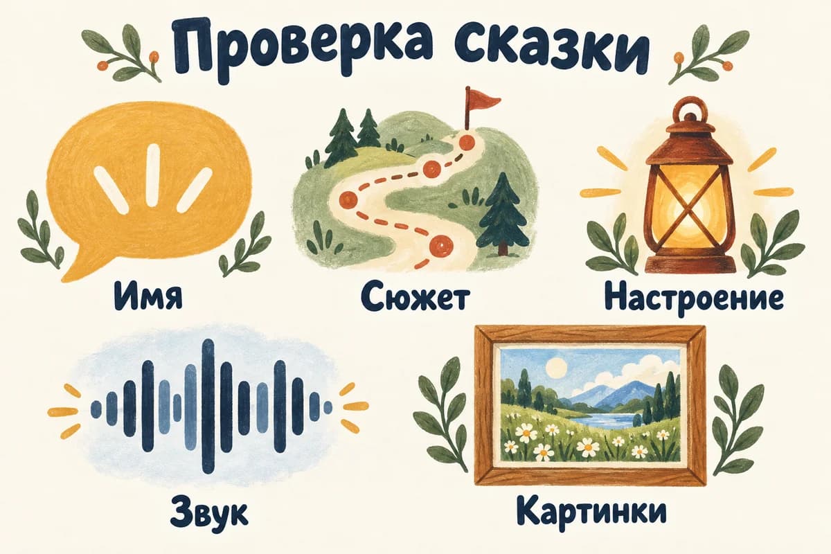 Пять пунктов проверки: имя, сюжет, настроение, звук и картинки